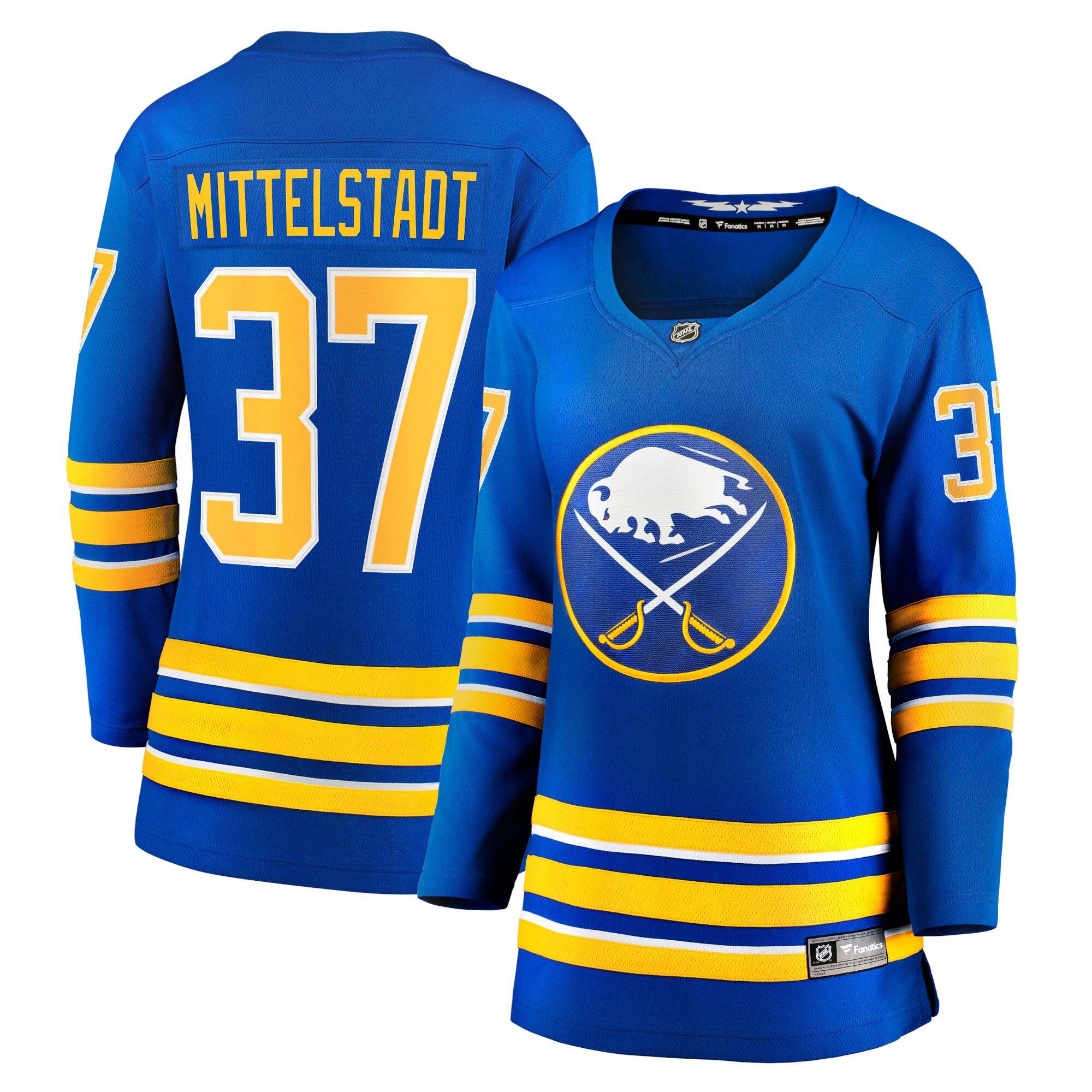 Women's Buffalo Sabres Casey Mittelstadt Royal Home Breakaway Player Jersey