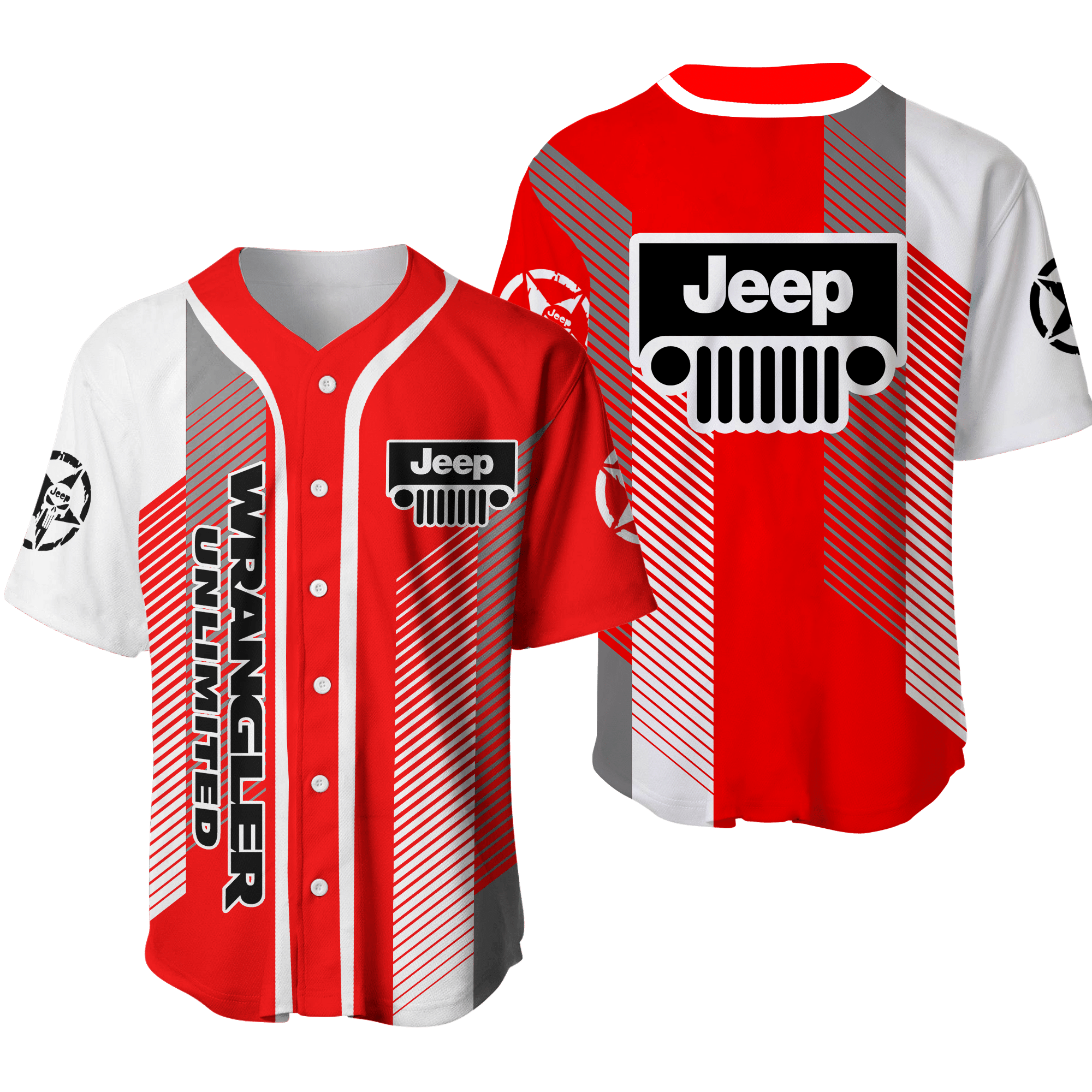 3D Printed Jeep Wrangler Dvt-Hl Men’S Round Collar T-Shirt Ver 1 (Red)