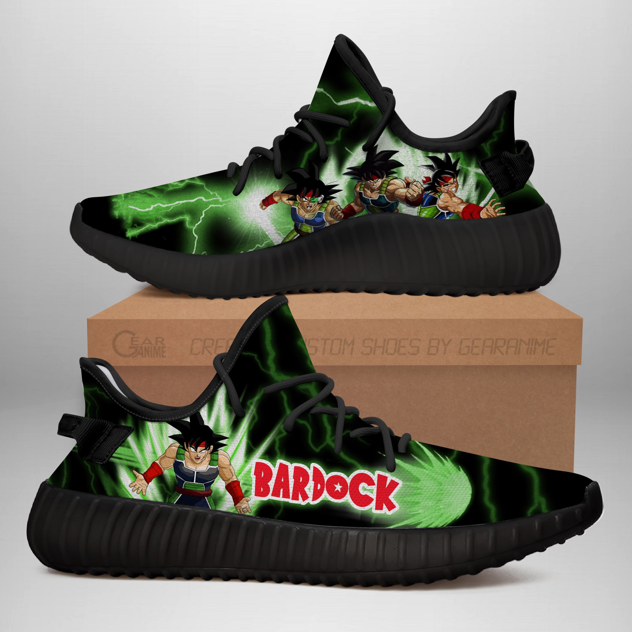 Bardock Yeezy Shoes Dragon Ball Z Anime Sneakers Fan TT04