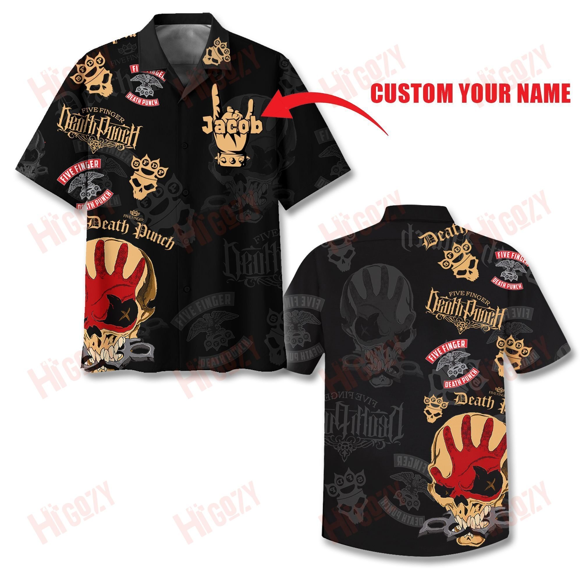 Five Finger Death Punch Hawaii Ffdp Logo Shirt Ha44374