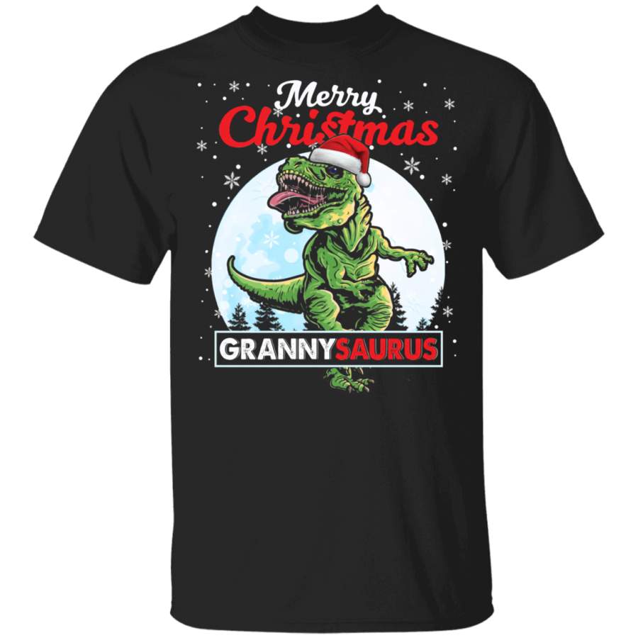 Christmas T-Rex Lover Shirt Merry Christmas Grannysaurus Cool Christmas Santa T-Rex Family Matching X-mas Pajama Gifts Christmas T-Shirt