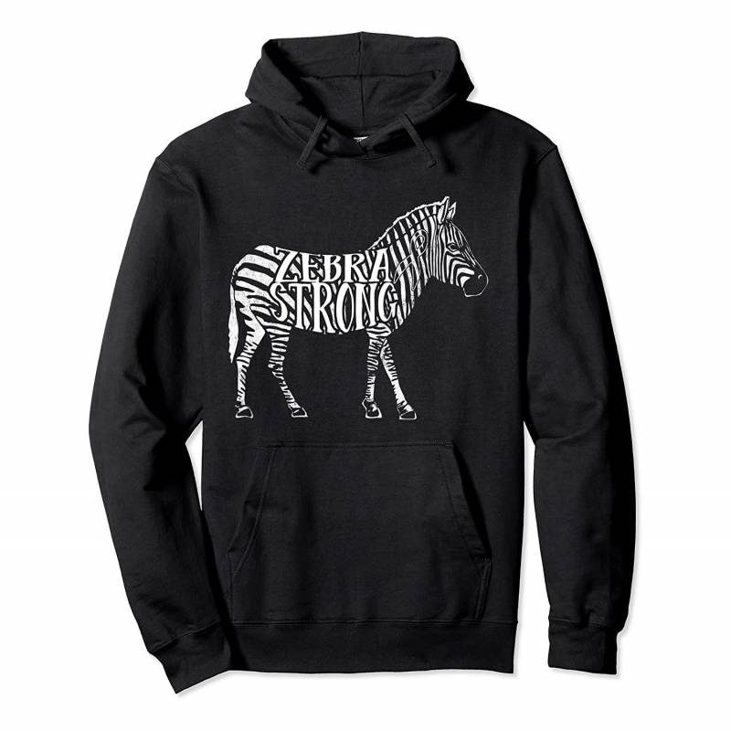 Zebra Strong – Ehlers Danlos Syndrome EDS Awareness Pullover Hoodie