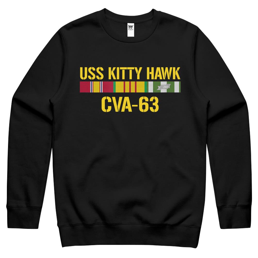 Uss Kitty Hawk Cva-63 Vietnam Veteran Crewneck Sweatshirt