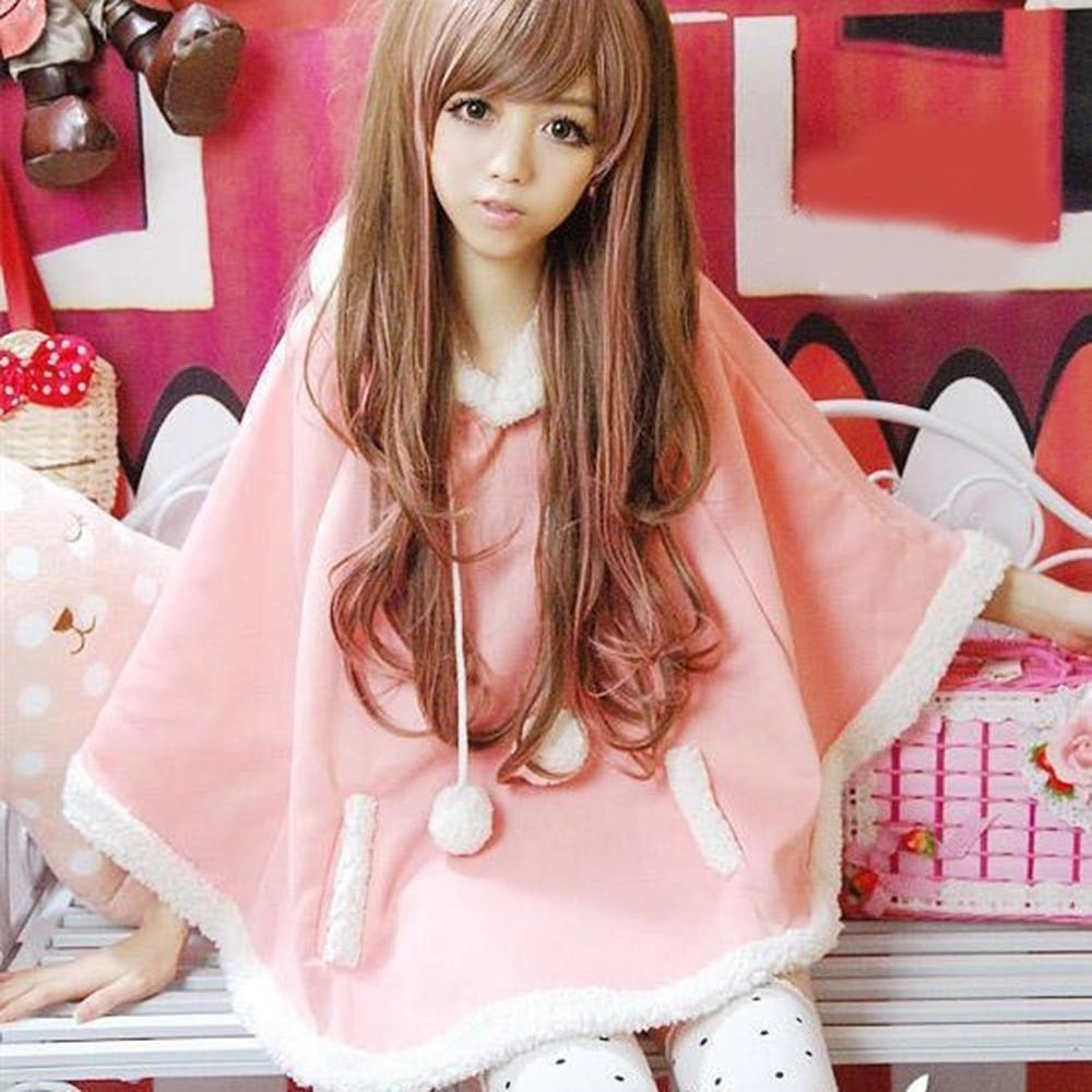 Winter Candy Fleece Cloak Hoodie Cape [6 Colors]