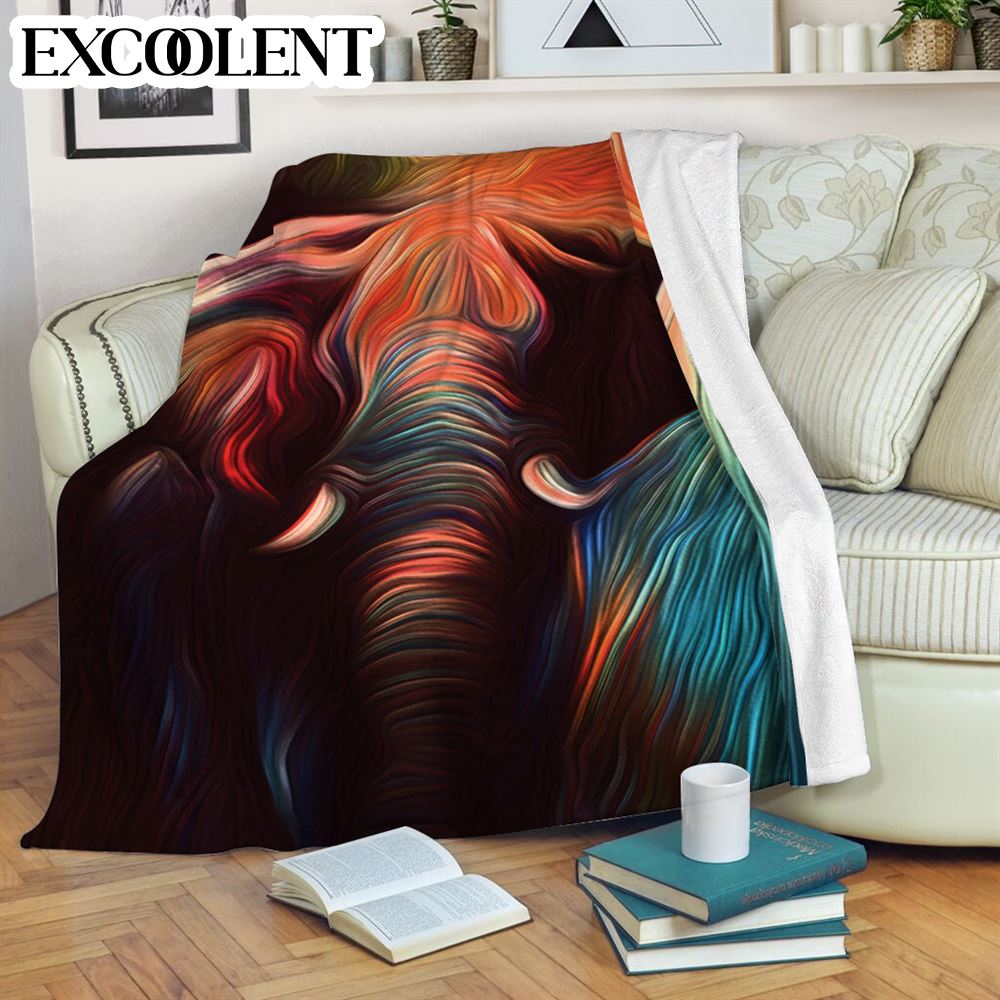 Elephant Unique Art Fleece Throw Blanket – Soft And Cozy Blanket – Best Weighted Blanket For Adults