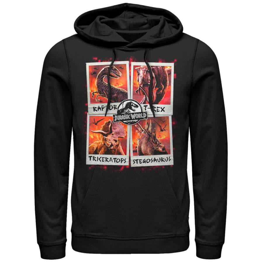 Jurassic World: Fallen Kingdom Men’s Fire Polaroid Lightweight Hoodie