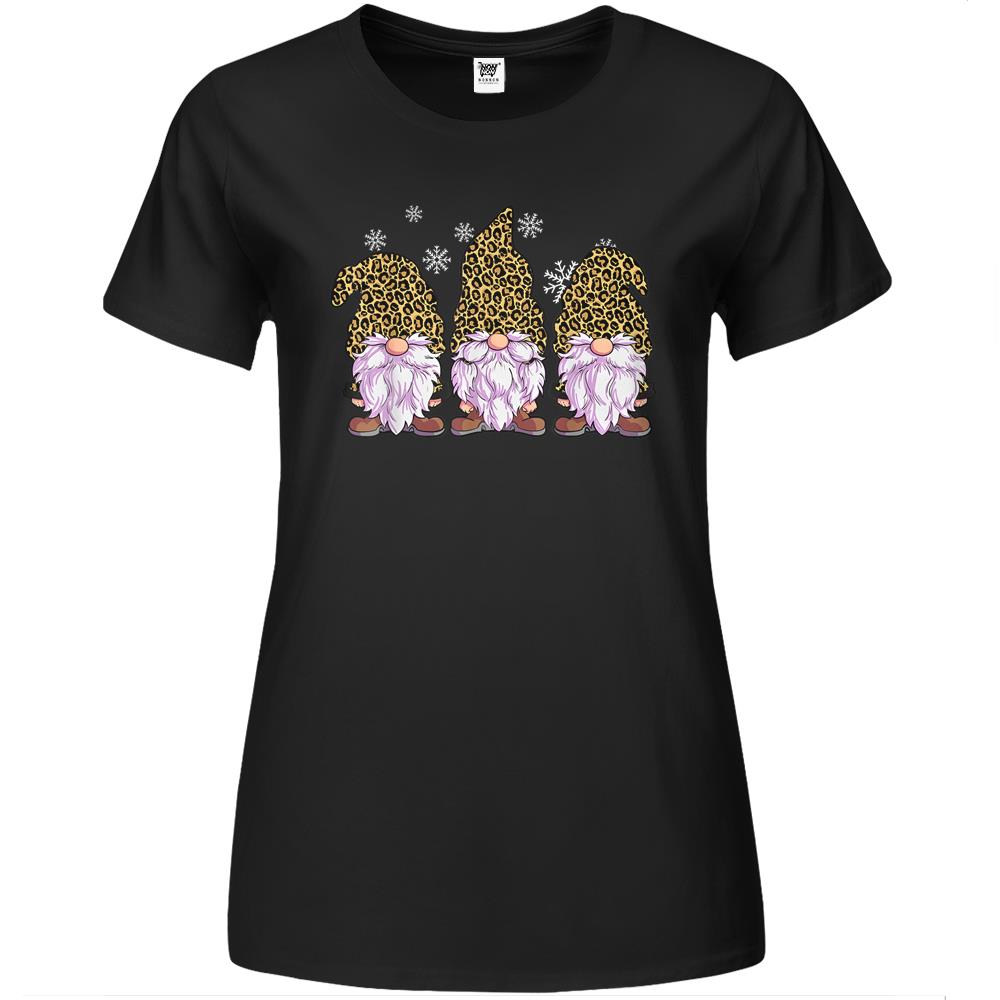 Three Gnomes Shirt Men Women Leopard Print Christmas Cheetah Premium Womens T Shirts