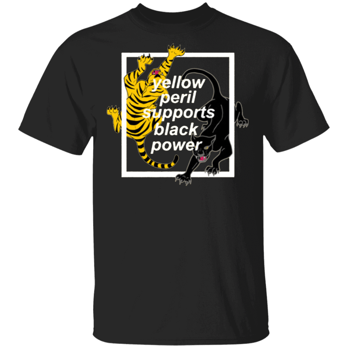 High quality Yellow Peril Support Black Power Shirt Stop AAPI Hate Asian For Black Lives Merch