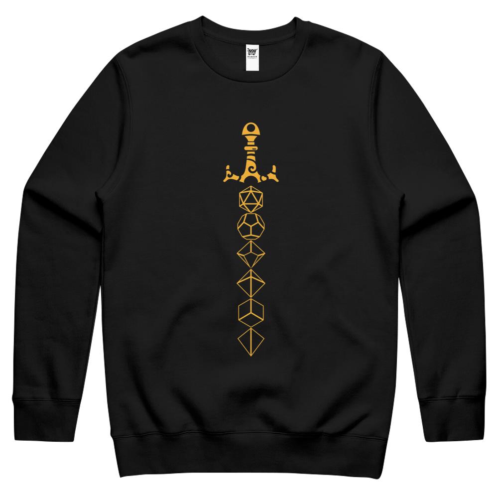 Dice Set Sword Tabletop Rpg Gaming Crewneck Sweatshirt