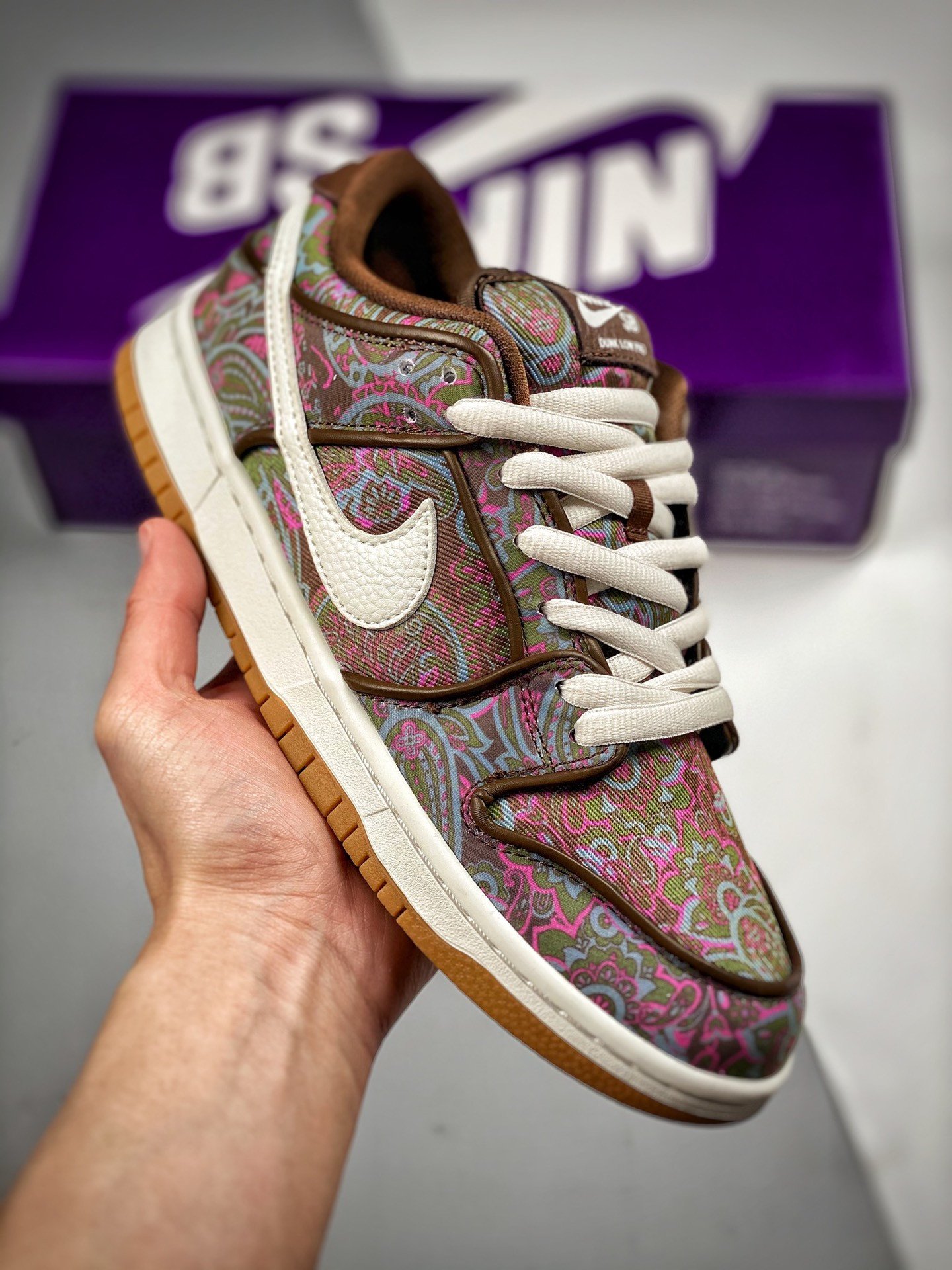 Nike SB Dunk Low Paisley BrownBurgundy-Green-Pink DH7534-200 5339106