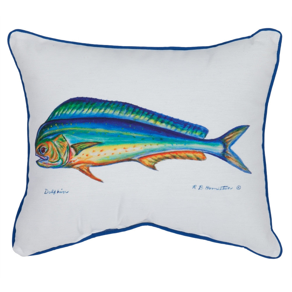 Dolphin Fish Small Indoor/Outdoor Accent Pillow