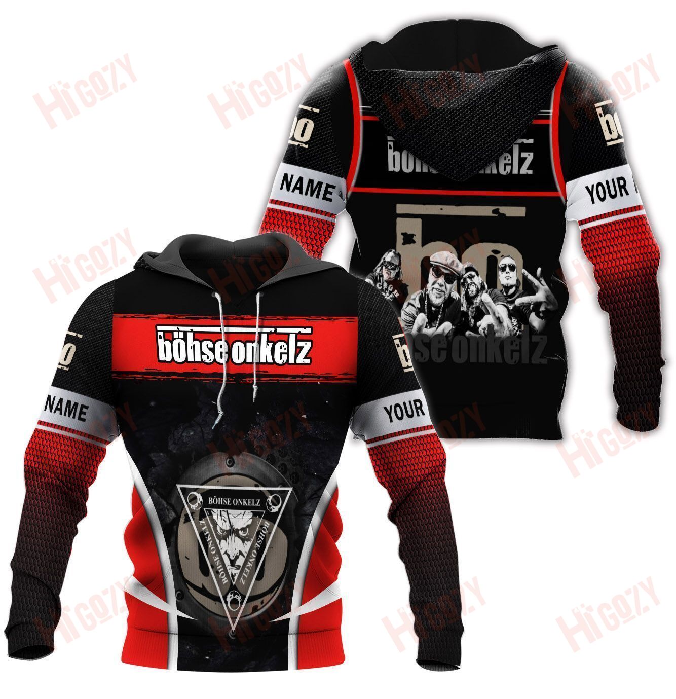 Bohse Onkelz Hoodie, Bohse Onkelz 3D All Over Printed Clothes – Mt703