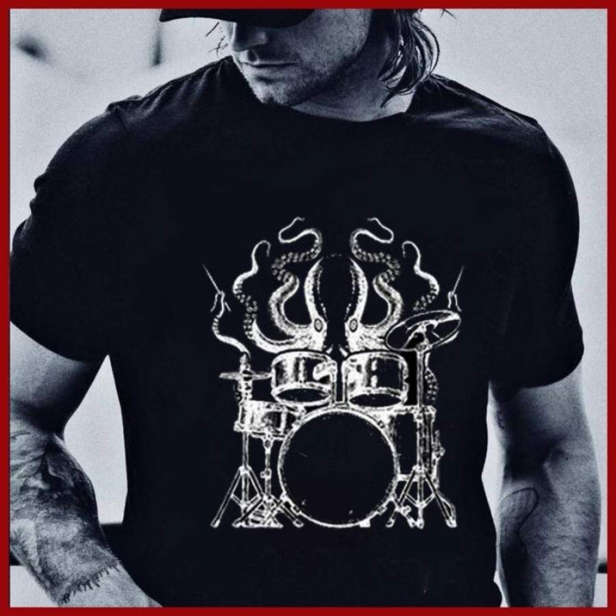 Octopus Playing Drum – Drummer Player T Shirt