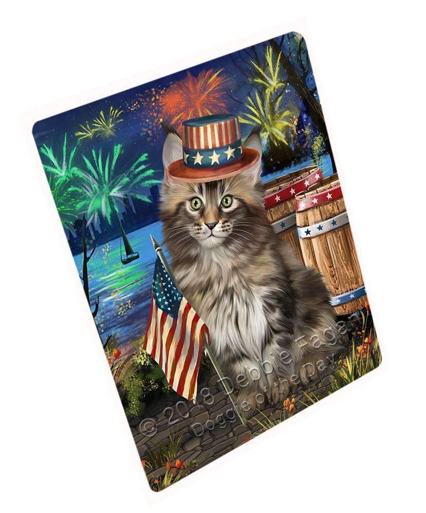 4Th Of July Independence Day Firework Maine Coon Cat Blanket Blnkt103818