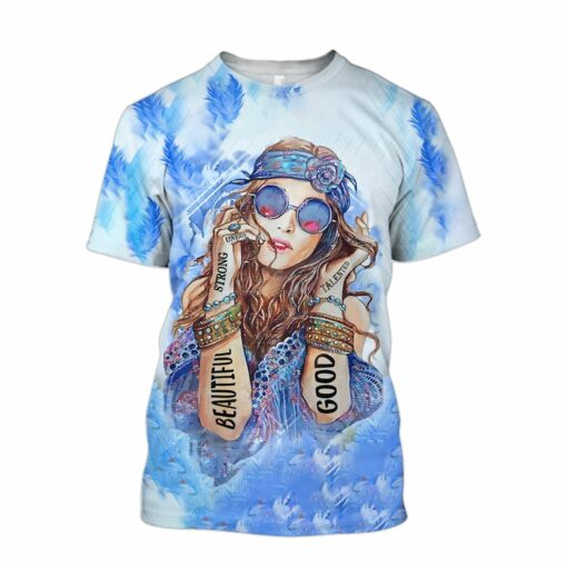 Love The Hippie Girls 3D All Over Printed Shirt For Hippie Lovers, Hippie Style 3D Shirts, Gift For Men And Women