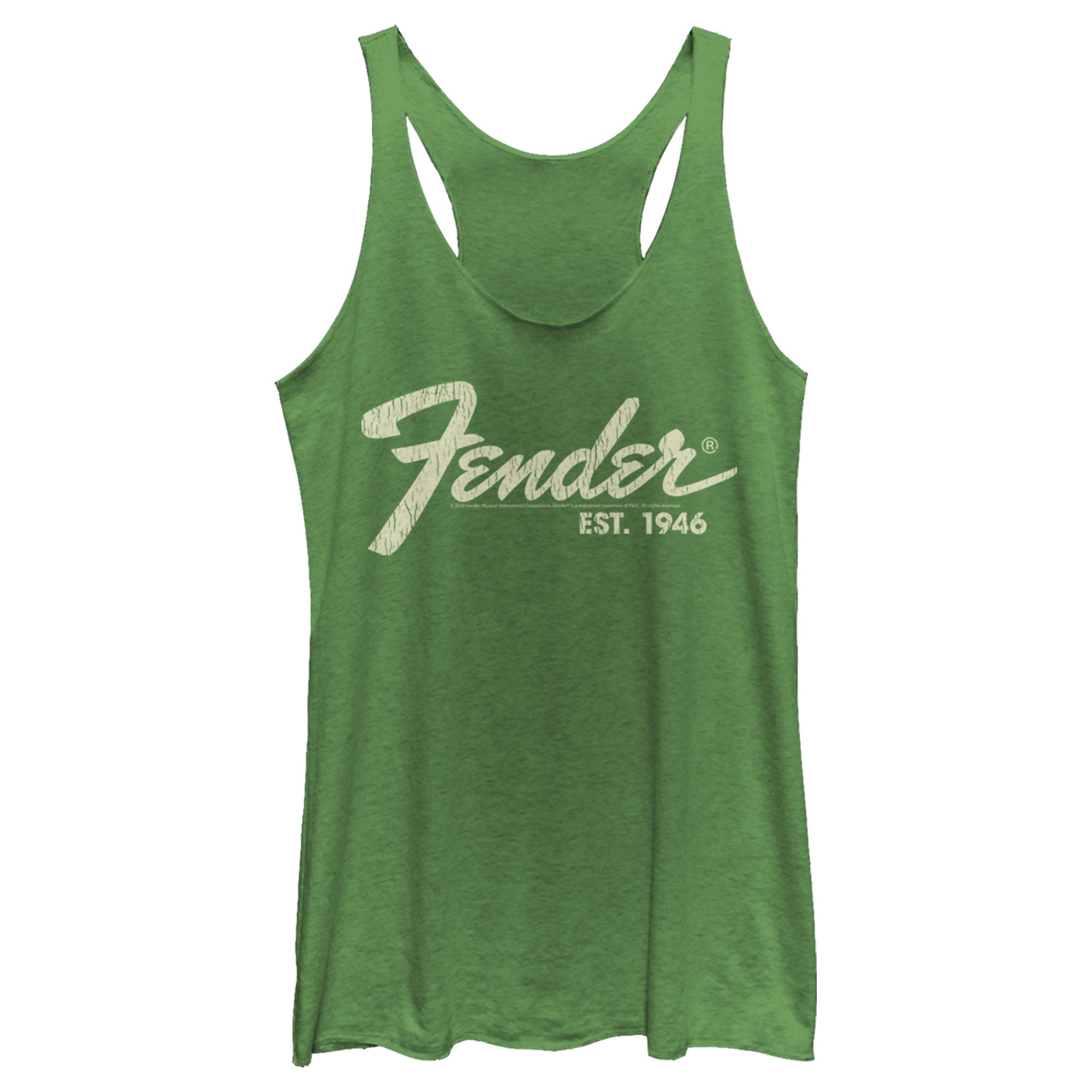 Women’S Fender Distressed Logo Racerback Tank Top