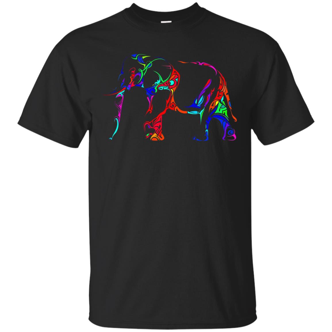 Tribal Color Art Elephant Graphic Shirt