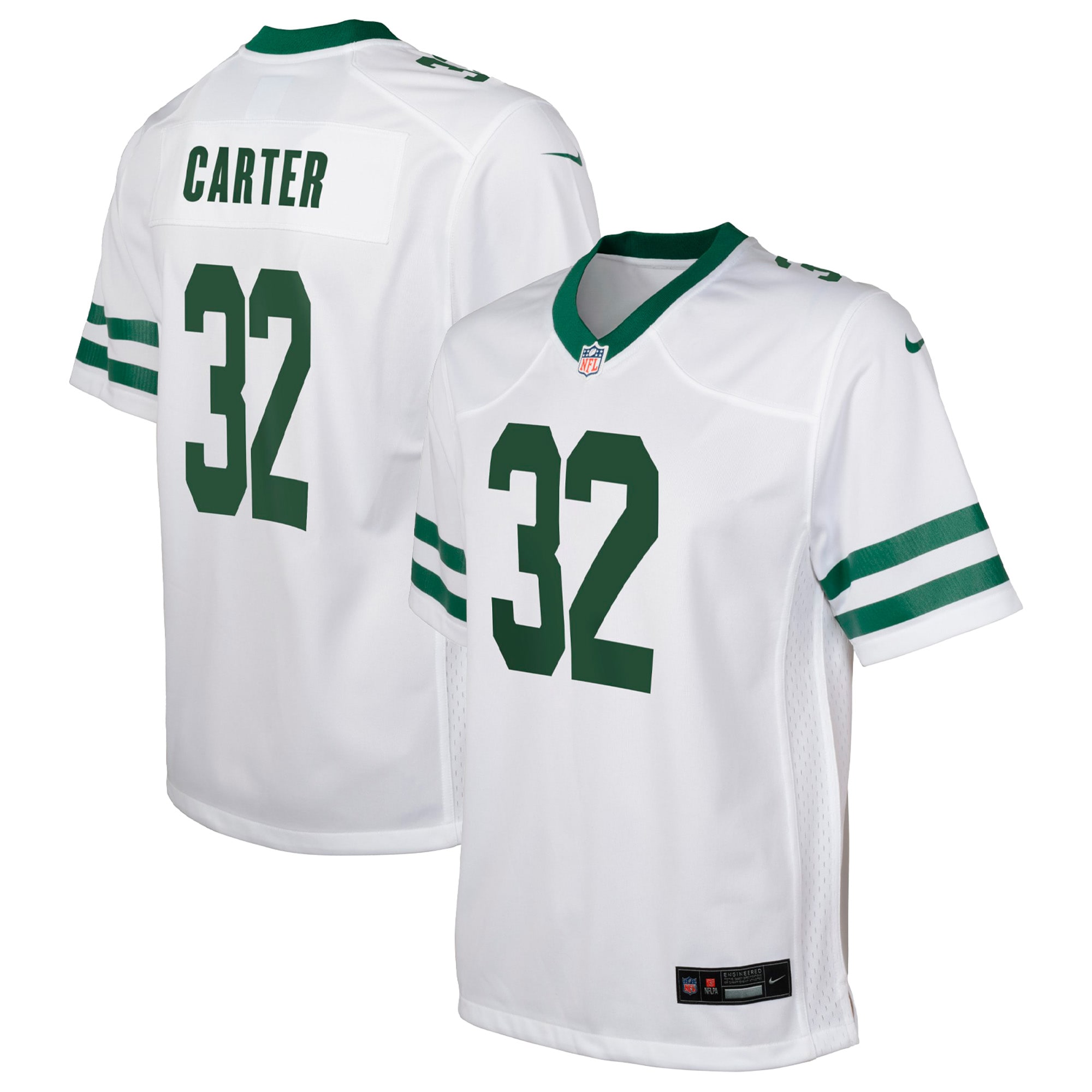 Youth New York Jets Michael Carter White Game Jersey