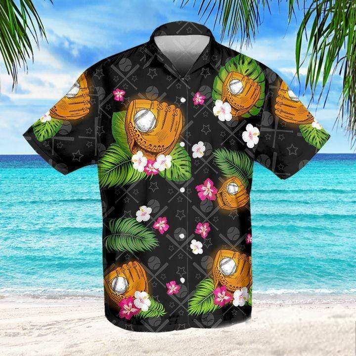 Shop Floral Baseball Summer Tropical Hawaii Aloha Shirts Ha52628