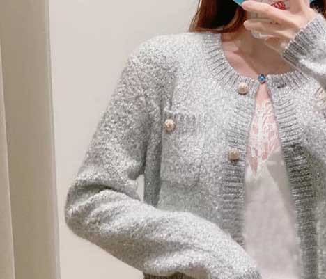 Women Sweater Single Breasted O-Neck Solid Contrast Knitted Cardigan Pockets Vintage Autumn Winter Coat alx