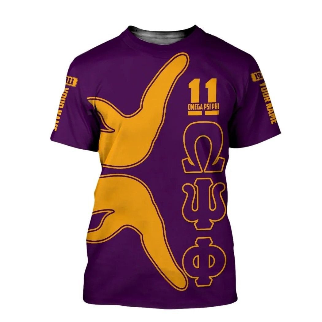 Fraternity Tshirt – Omega Psi Phi Half Hand Sign Tshirt