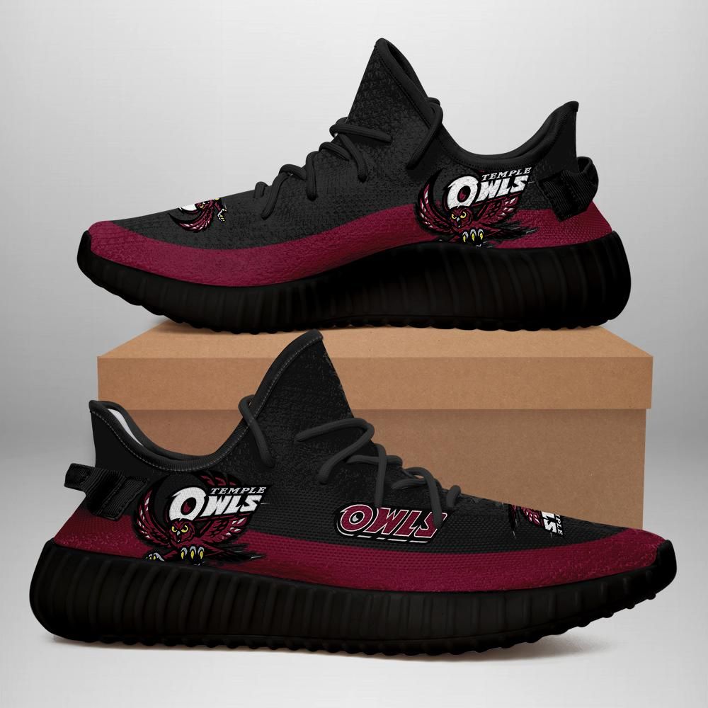 Temple Owls Unisex Sneaker Football Custom Shoes Temple Owls Yeezy Boost 350