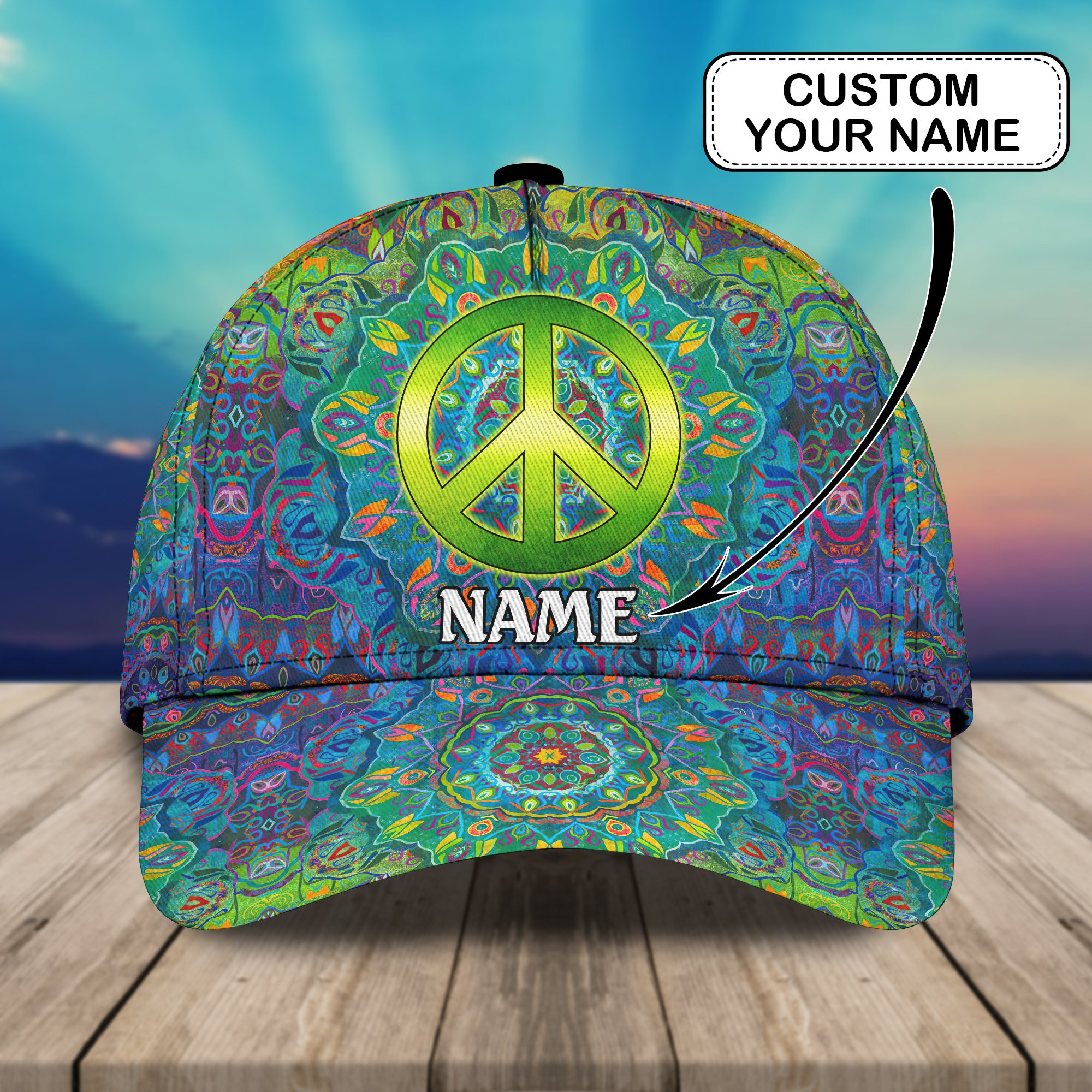 Felacia Hippie Htl Personalized Name All Over Print Classic Cap