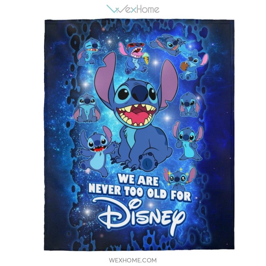 Stitch Blanket-Lilo And Stitch Cartoon Emotion Funny Velveteen Plush Blanket Unique Design W1511