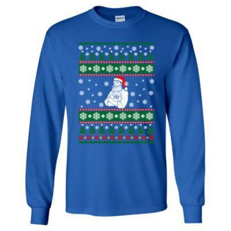 AGR Barber Santa Ugly Christmas Sweater – Long Sleeve T-Shirt