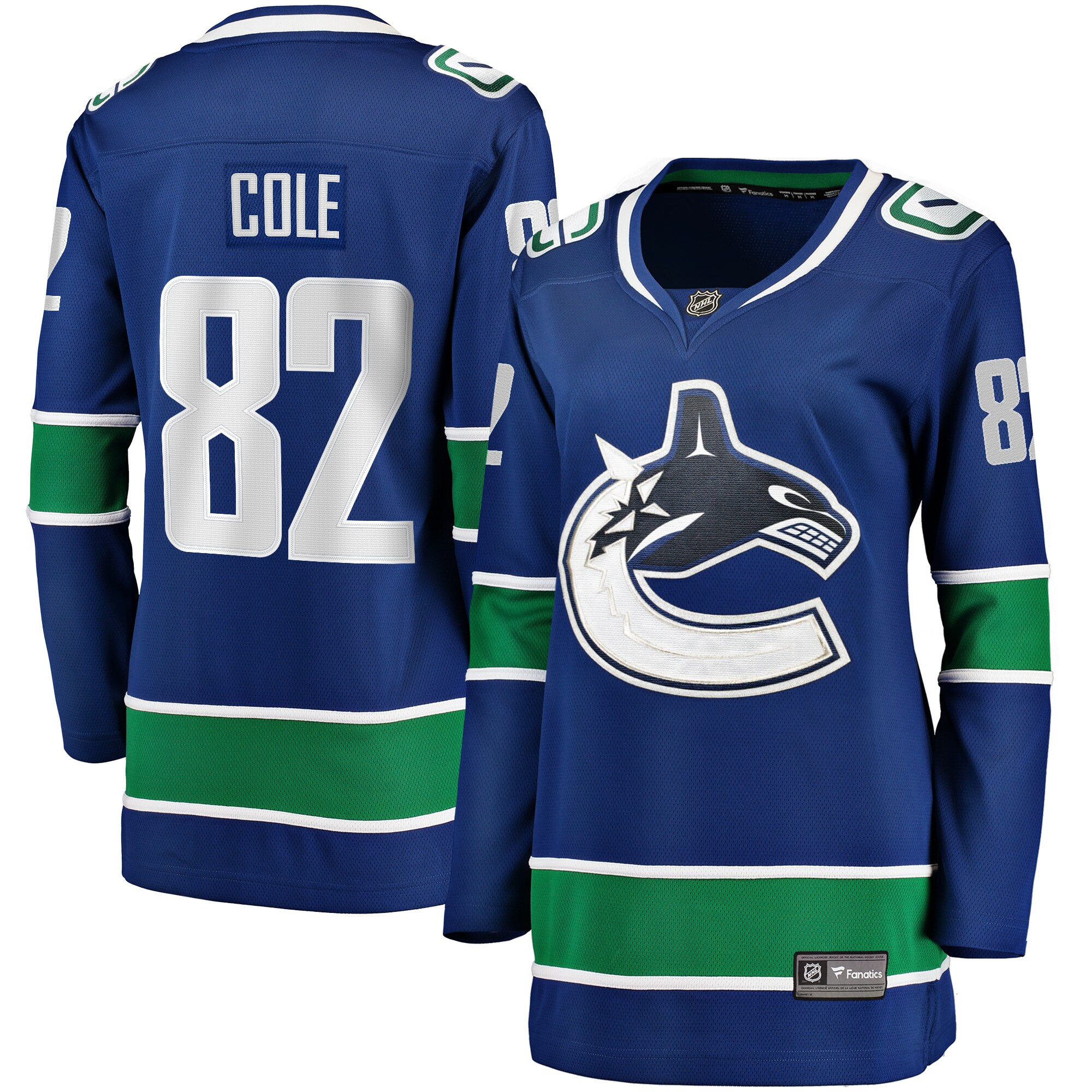 Women's Vancouver Canucks Ian Cole Blue Home Breakaway Player Jersey