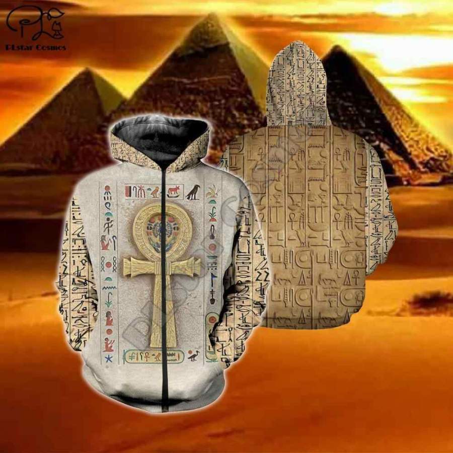 3D All Over Printed Ankh Egypt Hoodie Clothes