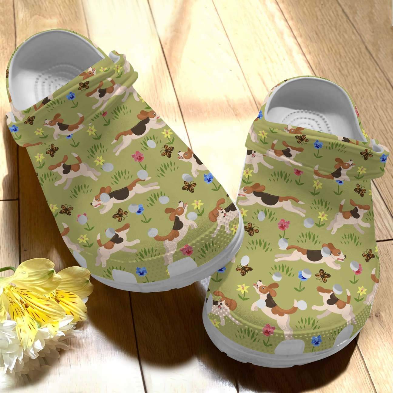 Beagle Personalized Clog, Custom Name, Text Beagle Lovers, Fashion Style For Women, Men, Kid, Print 3D