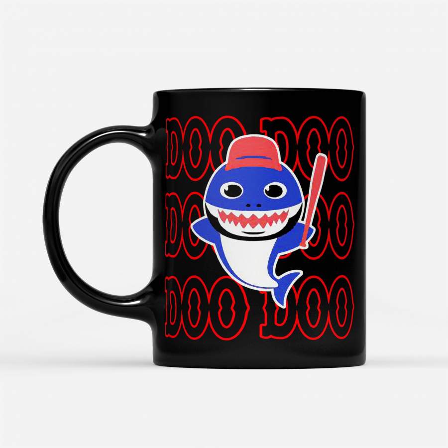 Texas Baseball Shark Doo Doo Doo – Black Mug