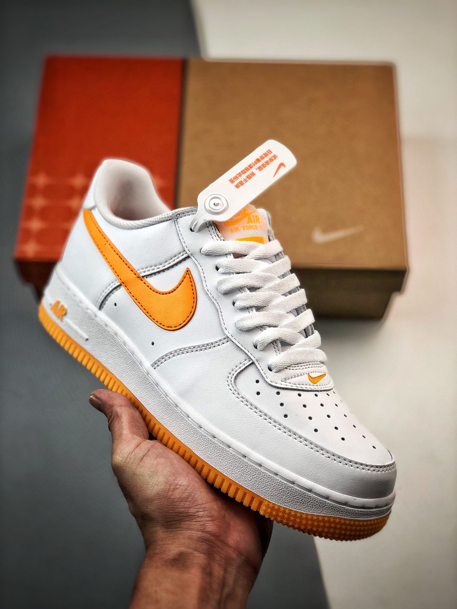 Nike Air Force 1 Low Waterproof White Orange FD7039-100 5340226