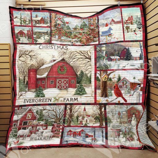 Farmhouse Christmas Cl15100176Mdq Quilt Blanket