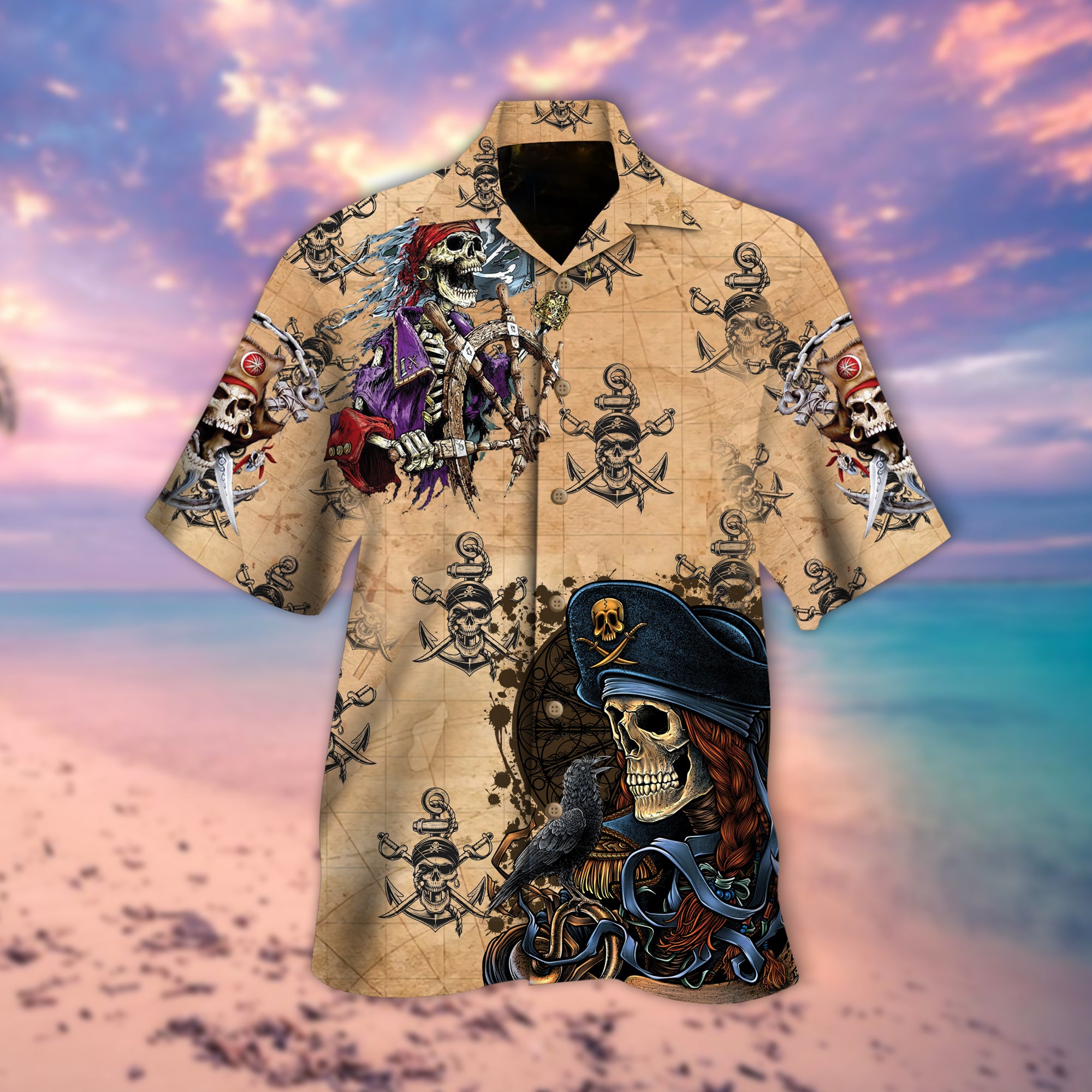 Thief Skull Hawaiian Shirt – Pp050