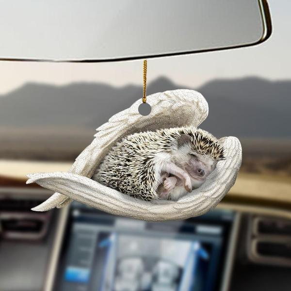 Hedgehog Sleeping Angel Hedgehog Lovers Ornament