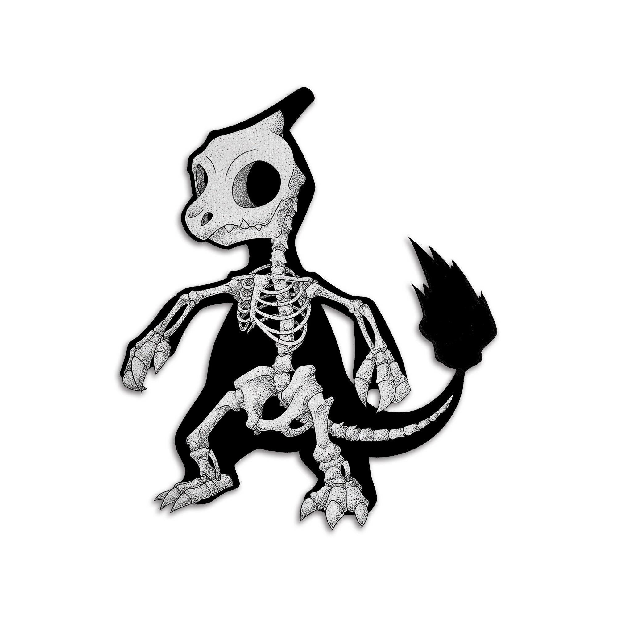 Gearhumans 3D Pkm Skeletal Charmeleon Custom Shaped Doormat