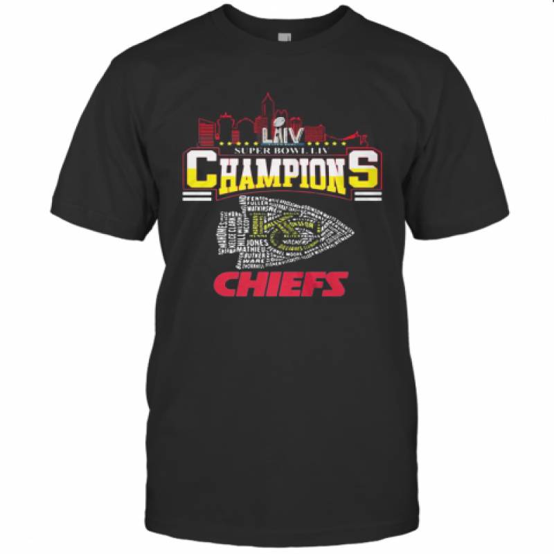 Super Liv Bowl Champios Kansas City Chiefs Football Team T-Shirt