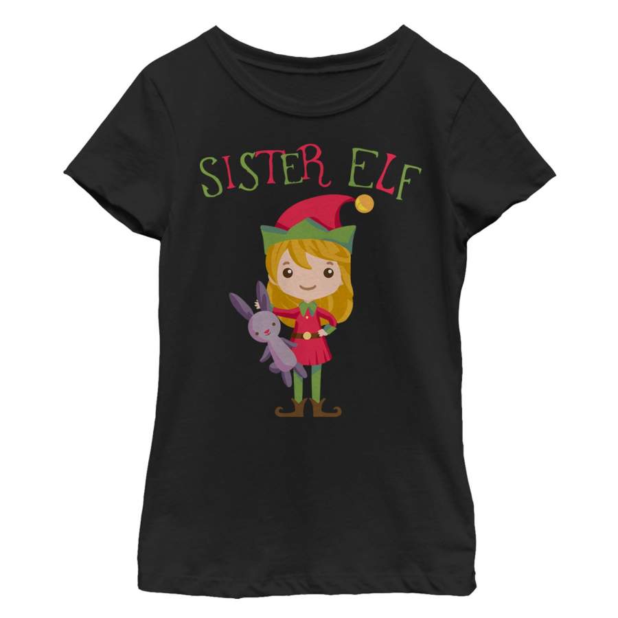 Lost Gods Girl’s Christmas Sister Elf  T Shirt