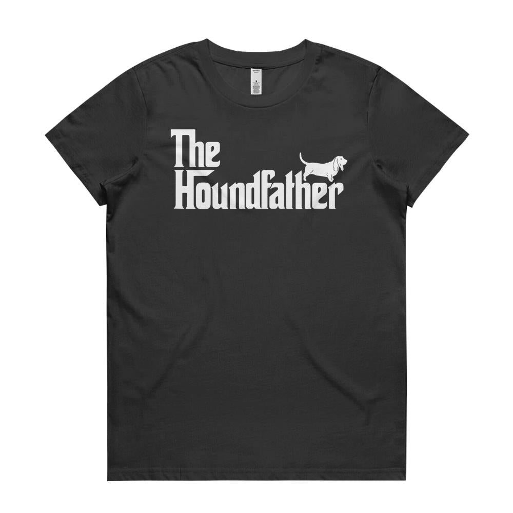 Mens Funny Basset Hound Father Dog The Houndfather Father’S Day Gift Premium Womens T Shirts