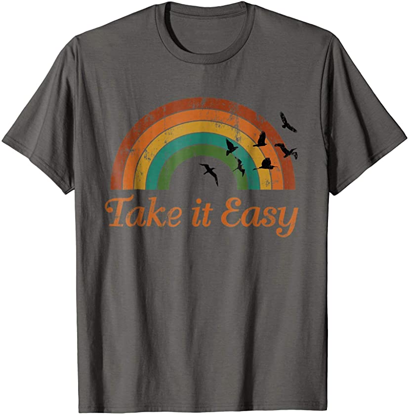 Vintage Retro Weathered look Take it Easy Tee