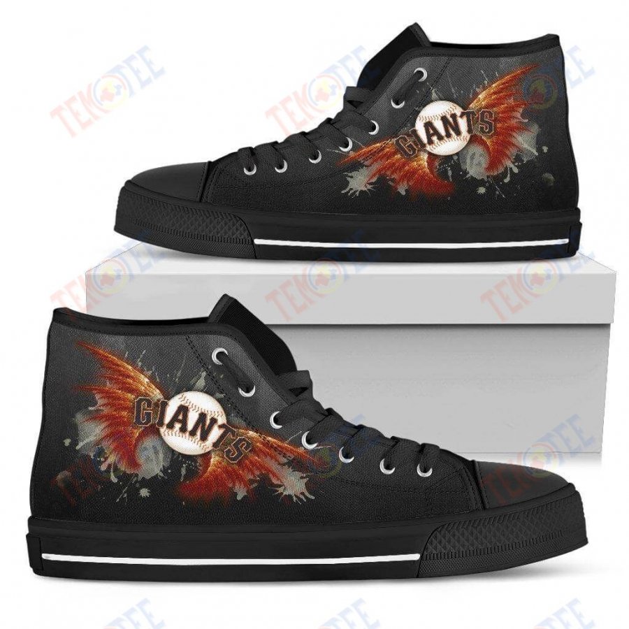 Mens Womens San Francisco Giants High Top Shoes Angel Wings 3D Printable TMT903