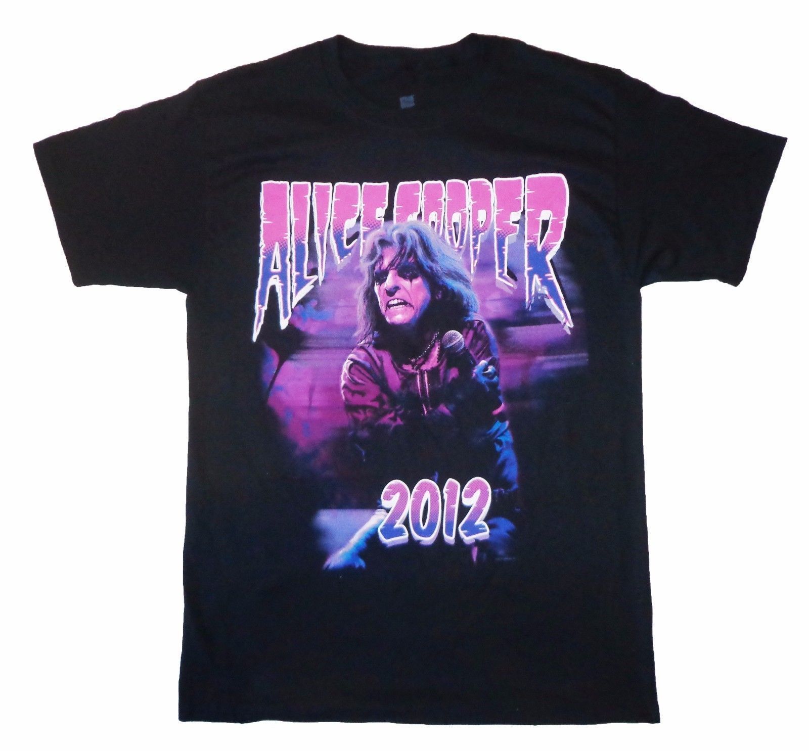 Short Sleeve Simple Custom Made Good Quality Alice Cooper Holding Shirt