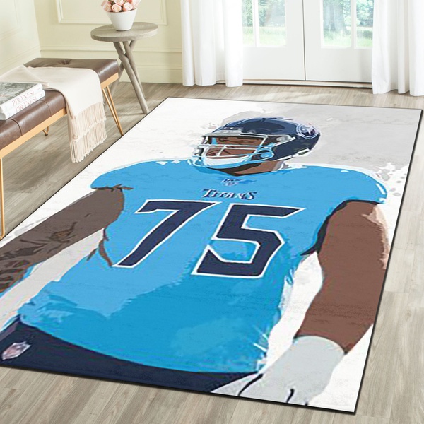 Tennessee Titans Area Rug, Football Team Living Room Carpet, Man Cave Floor Mat