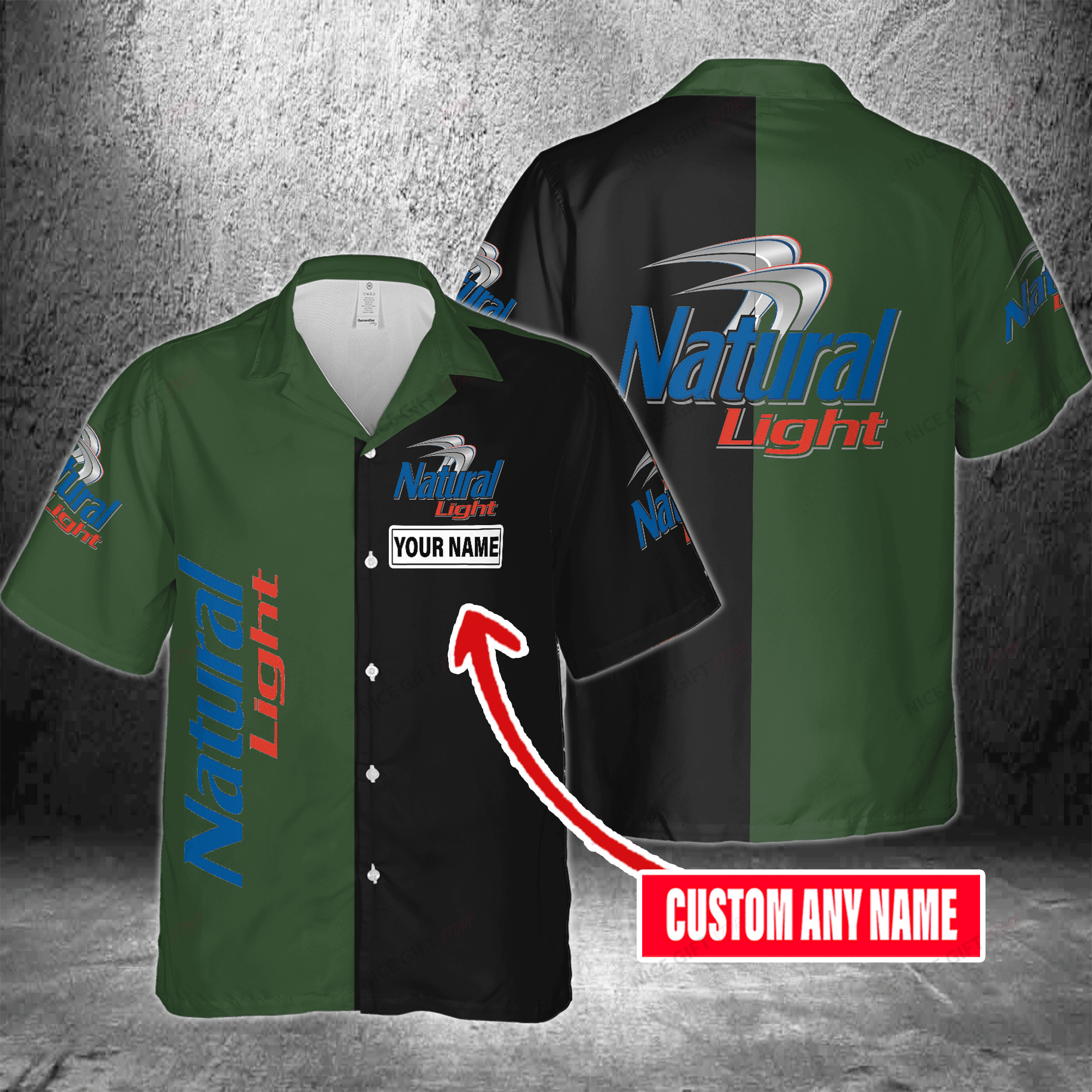 Natural Light Custom Name Hawaiian Shirt 3Hs-M4X9