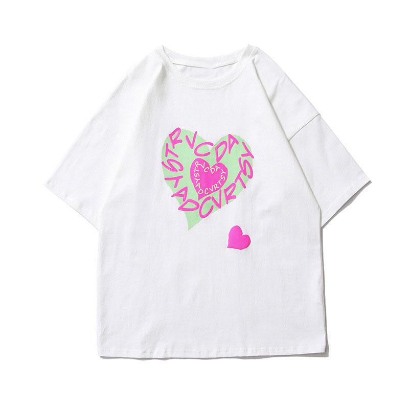 Girlfriend Boyfriend Love Heart Print T-Shirt