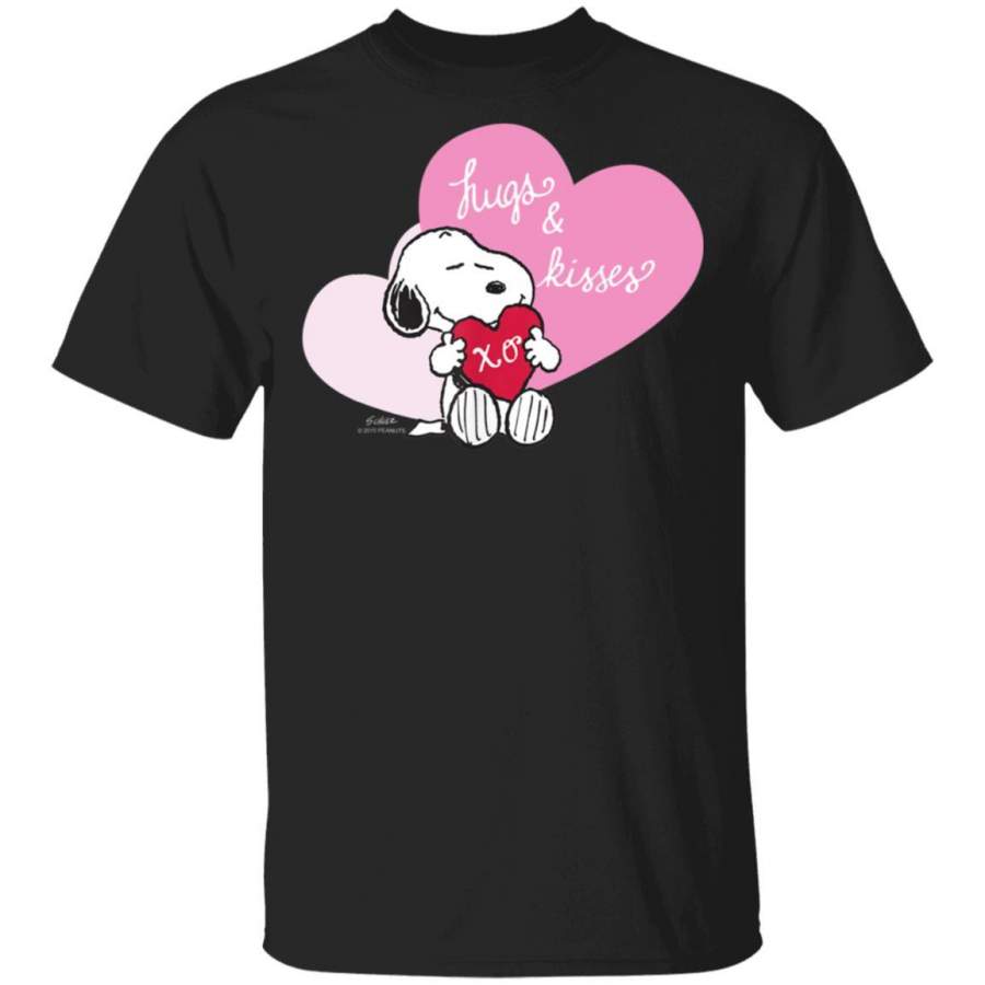 Peanuts Snoopy Hugs & Kisses Valentine'S Day Xo T-Shirt Onlytee Design Foryou