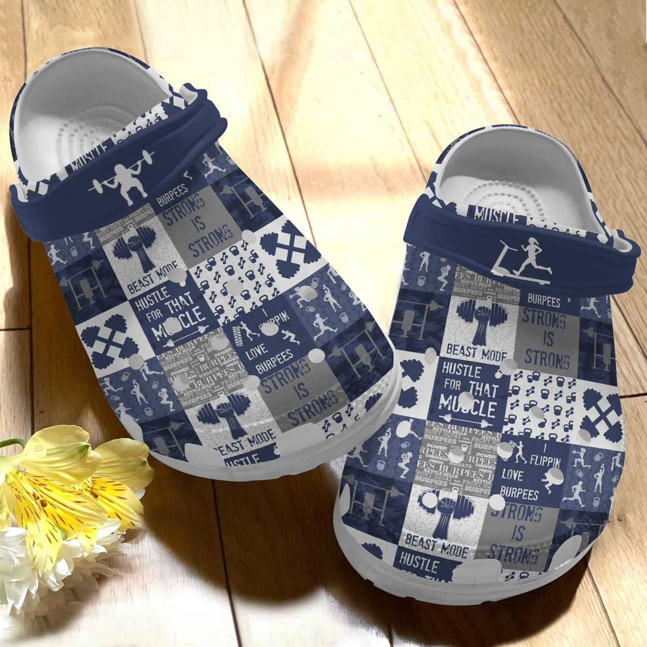 Gym Personalize Clog, Custom Name, Text, Fashion Style For Women, Men, Kid, Print 3D Whitesole Beast Mode