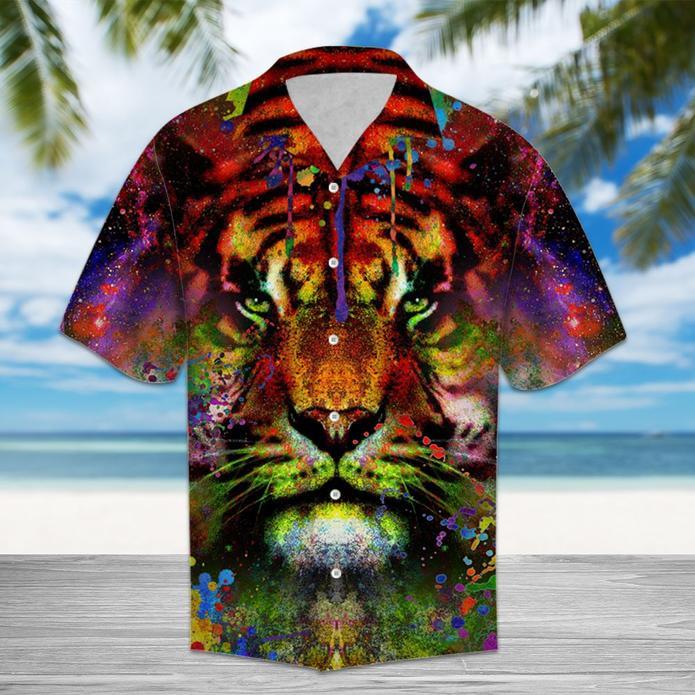 Colorful Tiger Aloha Hawaii Shirts For Men Women Ha53653